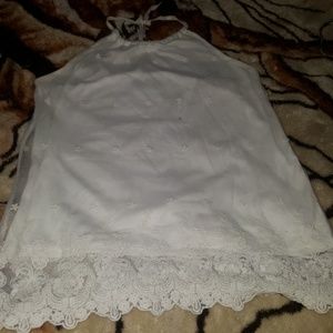 White Floral Lace top